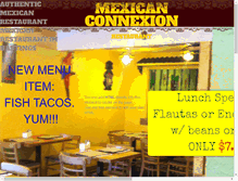 Tablet Screenshot of mexicanconnexionrestaurant.com